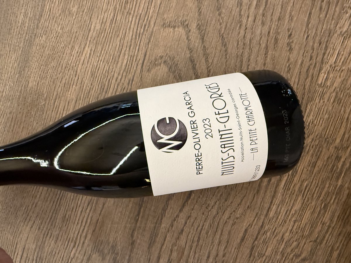 PIERRE OLIVIER GARCIA NUITS SAINT GEORGES LA PETITE CHARMOTTE 2023